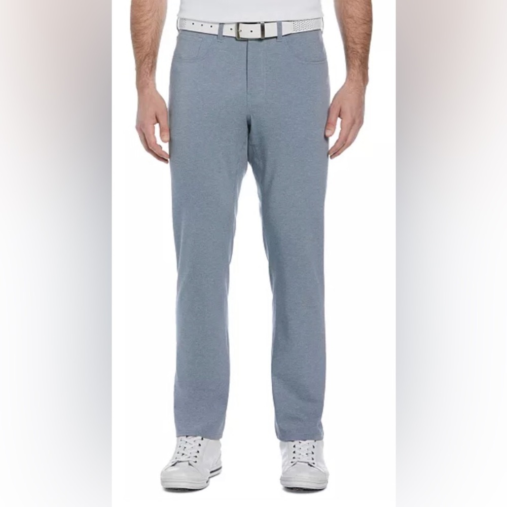 PGA TOUR Men's 36x32 Golf Pants Grey Heathered Five-Pocket PVBSE0R5DS